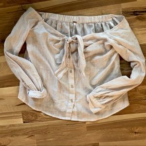 Free People Off the Shoulder Shirt